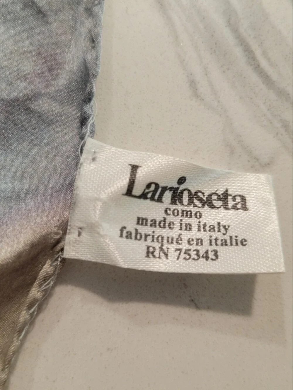 Larioseta Blue Floral Silk Scarf Made In Italy 32 × 32